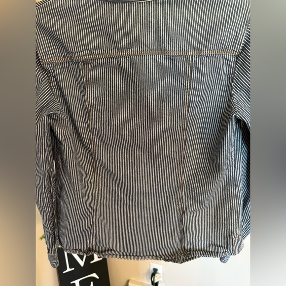 Boden Blue and White Striped Button Front Shirt Size 8 - Picture 5 of 8